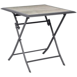 Hesperide - Table de jardin pliante carrée Azua gris smoke 2 places en aluminium traité époxy - Hespéride