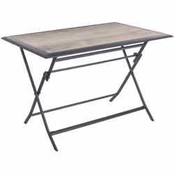 Description générale La table de jardin pliante Azua en coloris gris smoke est idéale pour des repas en plein air. Avec sa st ...