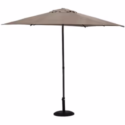 Description générale Ce parasol droit rond 'Soya' de couleur taupe est un accessoire idéal pour votre jardin, offrant une pro ...