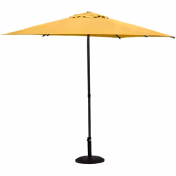 Description générale Protégez-vous du soleil cet été avec le parasol mat central rond en coloris jaune moutarde de la marque  ...