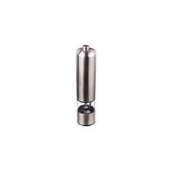 Moulin à poivre électrique Led - d 5 x h 23 cm - Argenté - Livraison gratuite