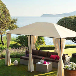 Hesperide - Rideaux pour tonnelle Santorini écru 4x3m en polyester - Hespéride