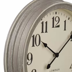 Pendule plastique gris brossé D35 cm