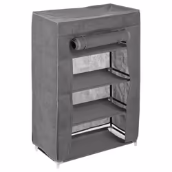 Armoire à chaussures en tissu capacité 12 paires - Gris foncé