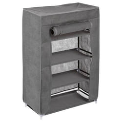 Armoire à chaussures en tissu capacité 12 paires - Gris foncé
