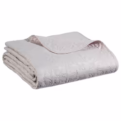 Dessus de lit arabesque lin 240x260 + 2 housses d'oreiller 60x60