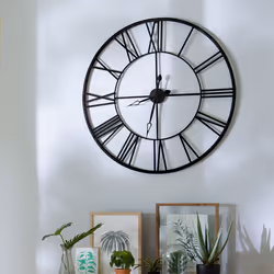 Pendule métal vintage noir D70