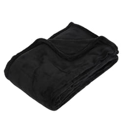 Plaid Polaire Microfibre 125x150cm Noir