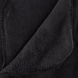 Plaid microfibre noir 180X230