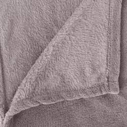 Plaid microfibre gris 130x180
