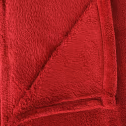 Plaid microfibre rouge 130x180