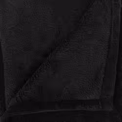 Plaid microfibre noir 130x180