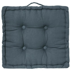 Coussin de sol bleu orage 40x40