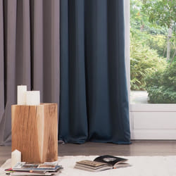 Rideau occultant uni bleu orage 140x260