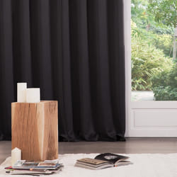 Lot de 2 rideaux occultants noirs 135X240