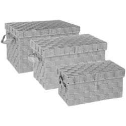 Five - 3 boîtes de rangement lise gris - 5