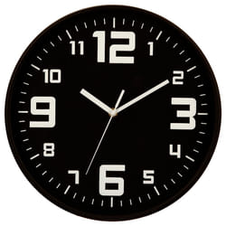 Pendule plastique silence noir D30