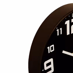 Pendule plastique silence noir D30