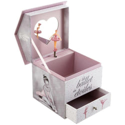 Boîte musicale Ballerine rose H16cm Atmosphera créateur d'intérieur