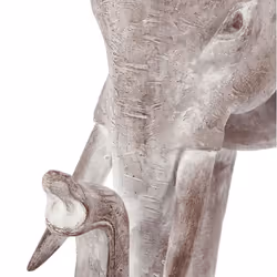Éléphant Blanchi Résine H46