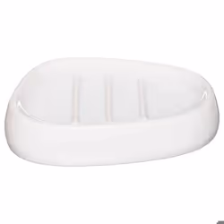 Porte savon en céramique blanc FIVE - Silk L12 x P 95 x H 25 cm - Résistant et élégant