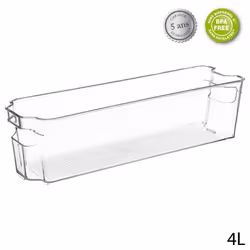 Bac de rangement frigo - Secret de Gourmet - 4L - Polyéthylène - Transparent