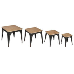 Lot de 4 tables d'appoint Torof Esprit Récup - Atmosphera