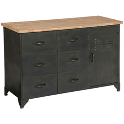 Commode Torof bois et métal 6 tiroirs Atmosphera créateur d'intérieur