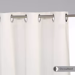 Rideau décoratif en polyester, fenêtre sur œillets 160 x 260 cm, couleur beige. Les rideaux sont indispensables dans chaque m ...