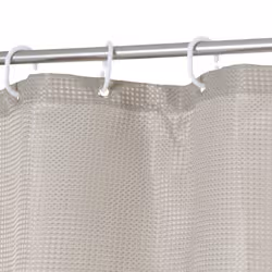5Five 138055G rideau de douche Crochet de suspension Polyester Taupe - Vue supplémentaire 3
