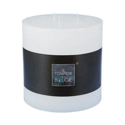 Bougie ronde rustique blanc D14voir