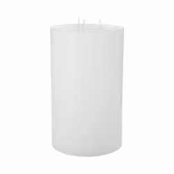 Bougie cylindrique rustique blanc H23voir