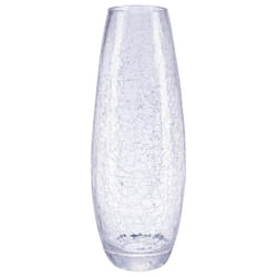 Vase en Verre  Craquelé  40cm Transparent