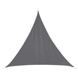 Voile d ombrage triangulaire Curacao gris 3x3x3m en polyester - Hespéride
