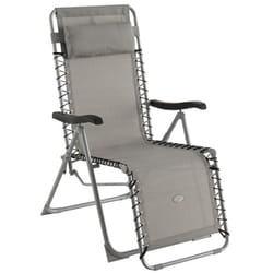 Fauteuil détente d'extérieur Hespéride Silos gris galet