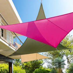 Hesperide - Voile d ombrage triangulaire Curacao gris 4x4x4m en polyester - Hespéride