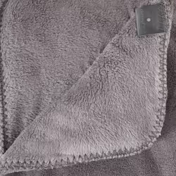 Plaid microfibre gris 180x230