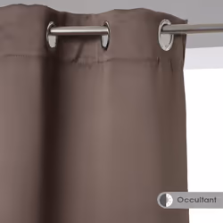 Lot de 2 rideaux occultants taupes 135X240