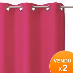 Rideaux à oeillets occultant FRAM - ATMOSPHERA - Lot de 2 - 100% polyester - 135x240 cm