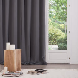 Lot de 2 rideaux occultants gris foncés 135X240