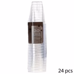 Verrines en plastique - 5five - Facettes - D. 5 x H. 54 cm - 60 ml - 20 unités