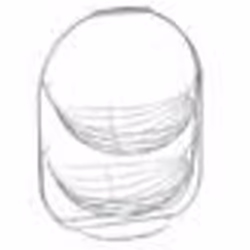 Secret de Gourmet - Corbeille à fruits Double - H. 45 cm - Argent