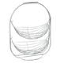 Secret de Gourmet - Corbeille à fruits Double - H. 45 cm - Argent