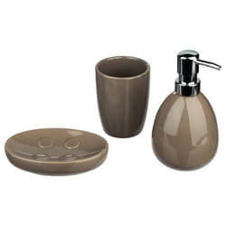 Kit daccessoires de salle de bain Taupe