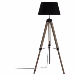 Atmosphera - Lampadaire trépied Runo noir h 145 cm