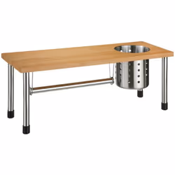 Votre cuisine a besoin de rangement supplémentaire ? Misez donc sur cette Etagère Porte Ustensile et Essui Tout en Bambou Nat ...