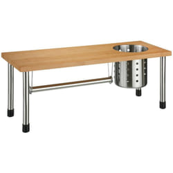 Five - tagère Multi-usage 3 En 1 Bambou Et Inox Secret De Gourmet