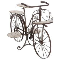 Vélo bois porte plantes H59