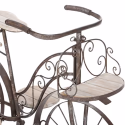 Vélo bois porte plantes H59