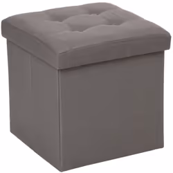 Maximisez votre espace avec élégance grâce au Pouf avec Coffre Pliant Lysandre Gris de la marque Atmosphera – Confort, style  ...